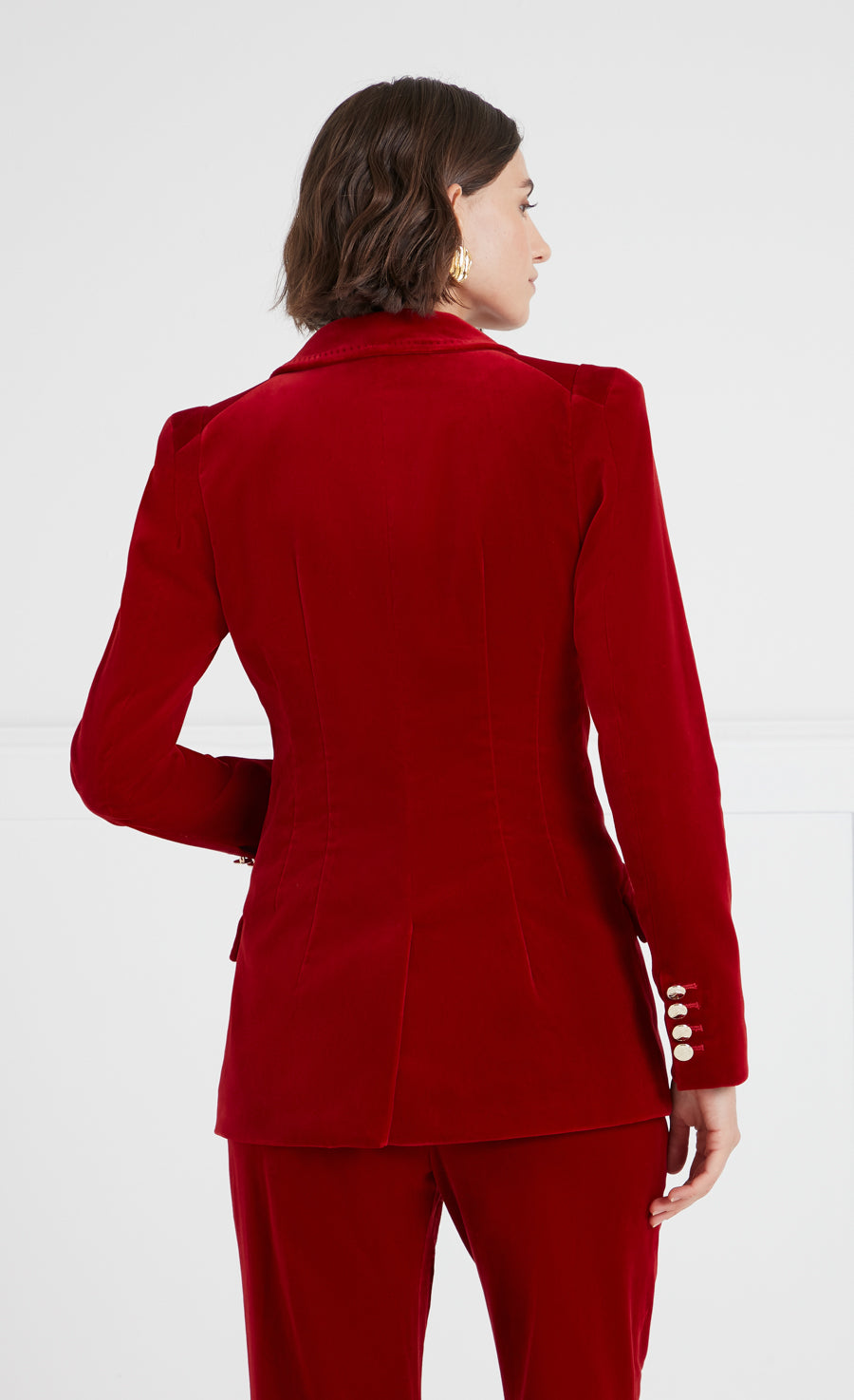 Clove Velvet Jacket - Scarlet