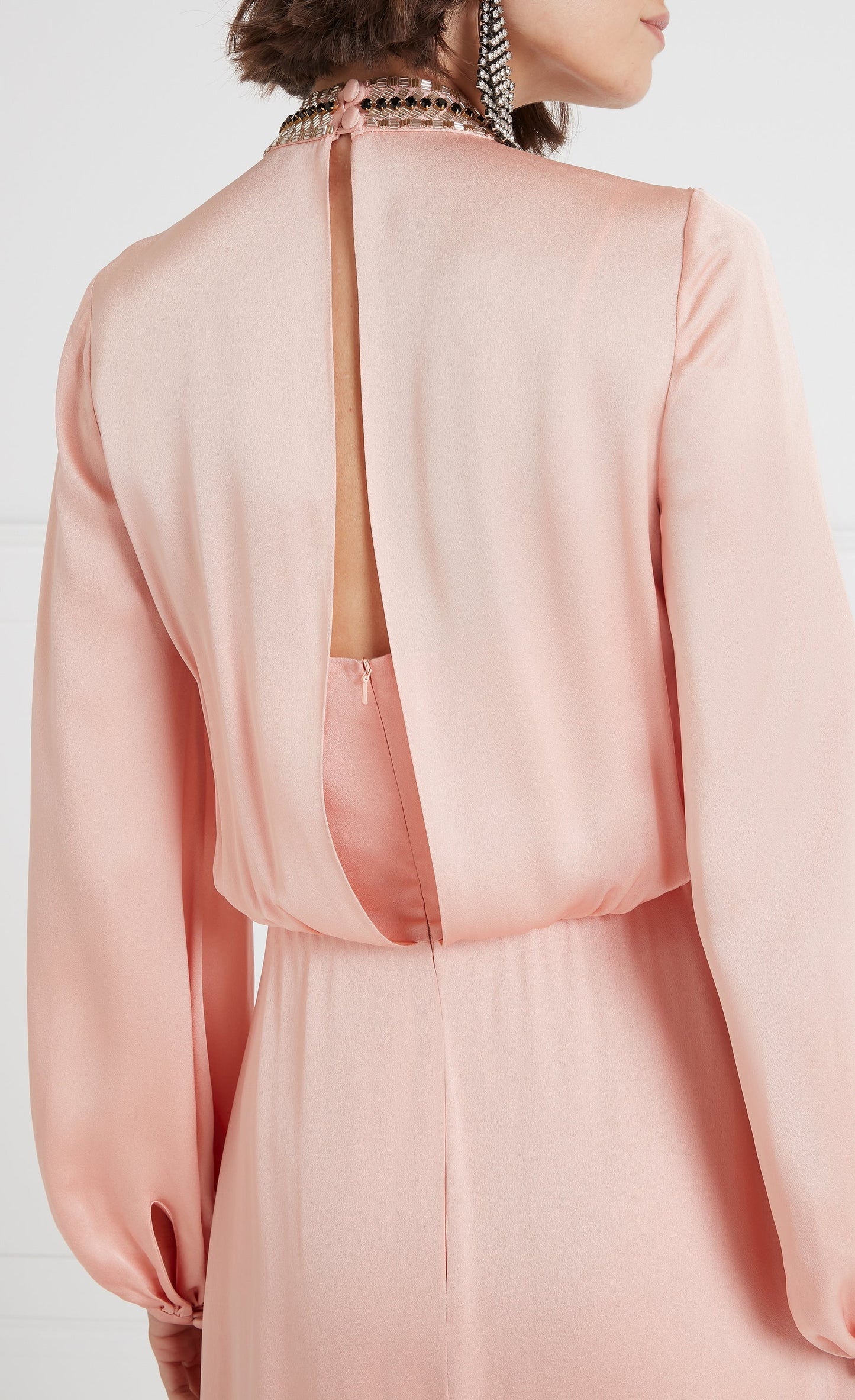 Nina Sleeved Gown - Tuscan Peach