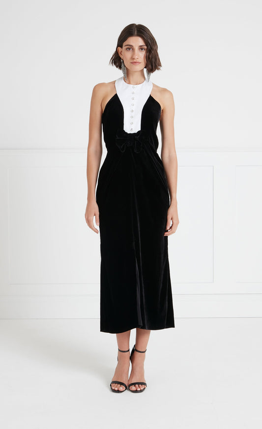 Ashcombe Bib Dress - Black