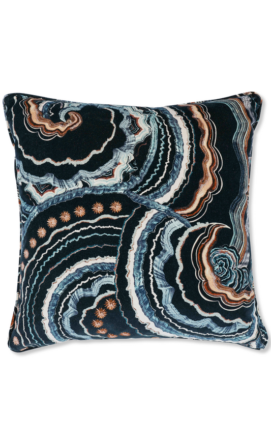 Fantasia Velvet Cushion - Eclipse